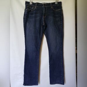 Vintage Signature By Levi Strauss &Co Womens Modern Straight Size 14 Blue Denim